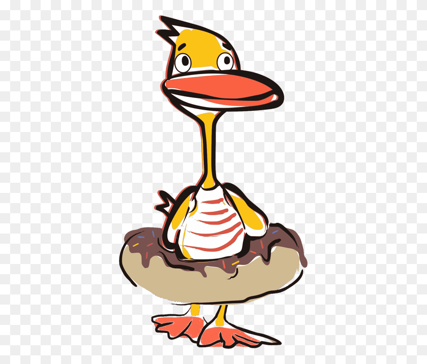371x657 Quack Devuelve A La Comunidad Donuts De Pato - Aserradero Clipart