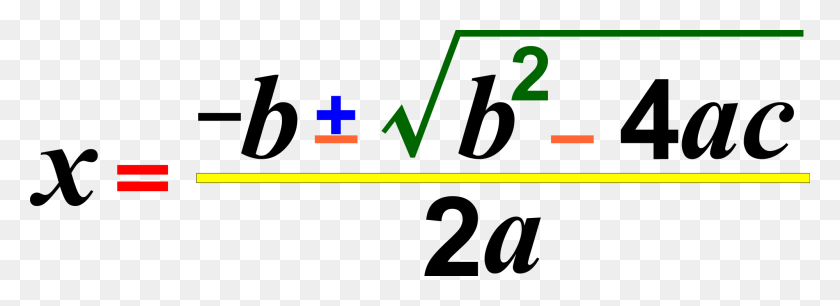 2000x632 Квадратичный Корень - Математическое Уравнение Png