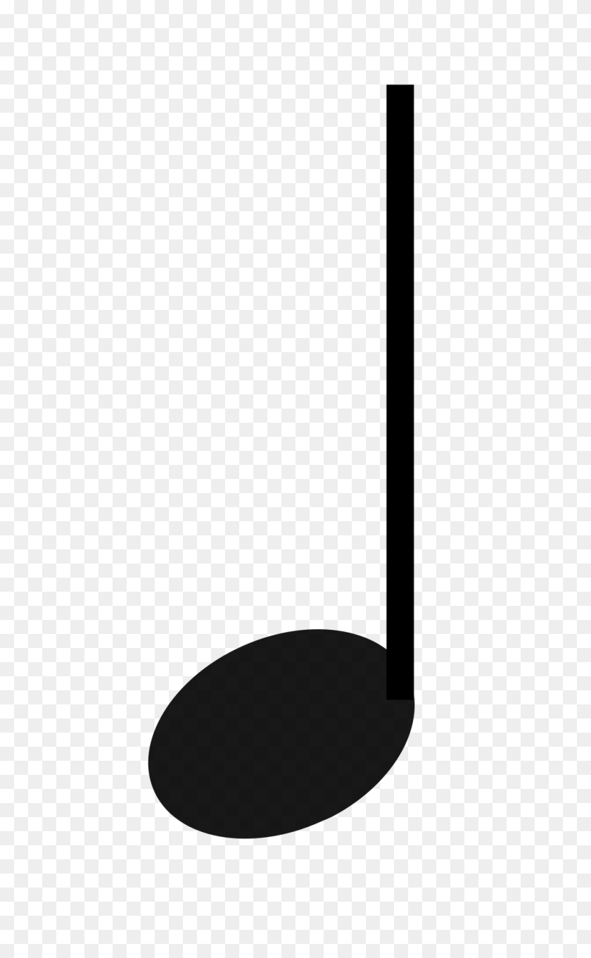 1000x1667 Quarter Note With Upwards Stem - Music Notes Clipart Black And White