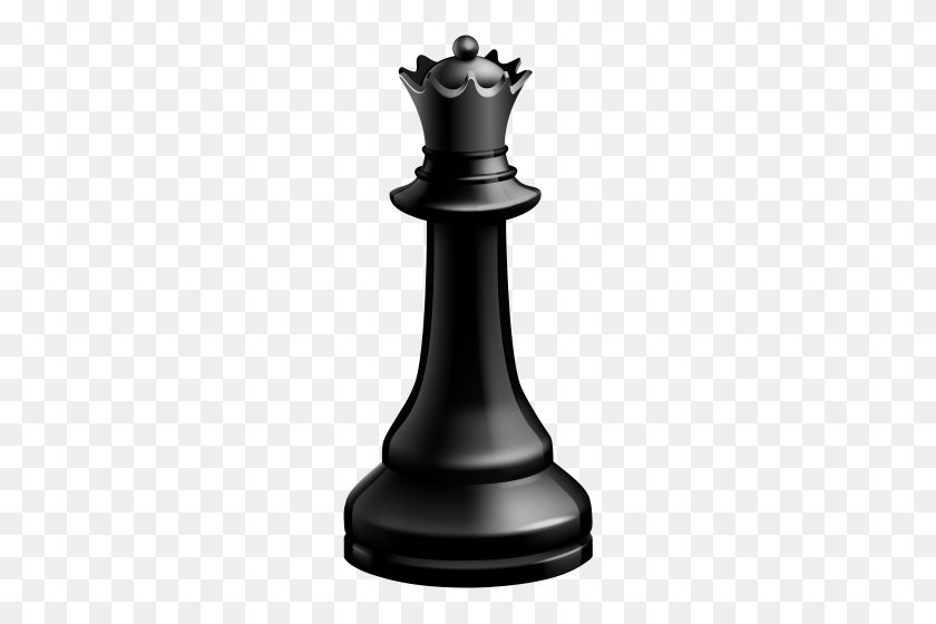 230x500 Queen Black Chess Piece Png Clip Art - Queen Chess Piece Clipart