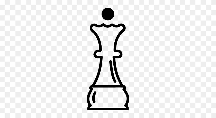 400x400 Контур Шахматной Фигуры Королевы Бесплатные Векторы, Логотипы, Значки И Фотографии - Шахматная Фигура Королевы Клипарт