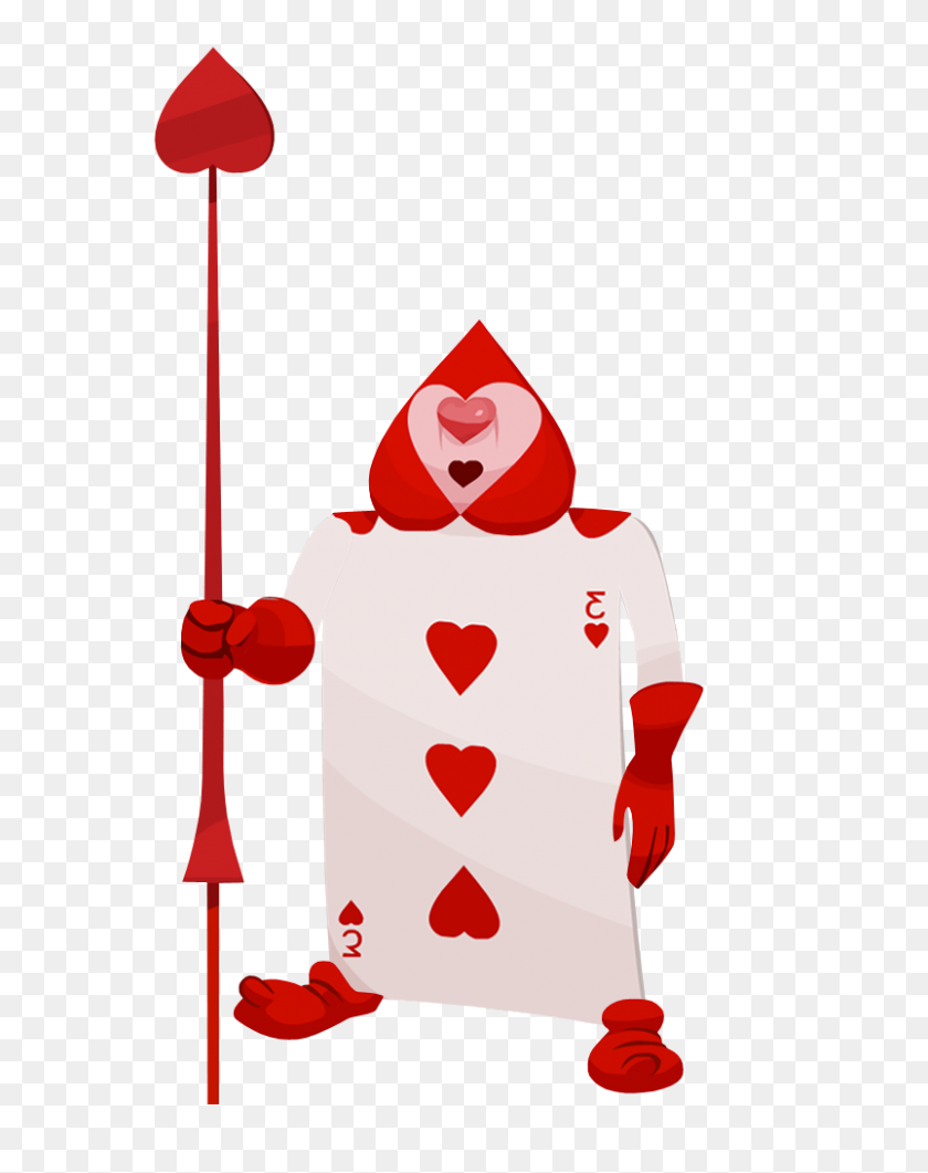 803x1031 Queen Of Hearts Soldier Card - Queen Of Hearts PNG