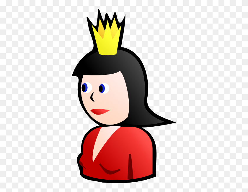354x592 Queen On Card Png, Clip Art For Web - Card Clipart