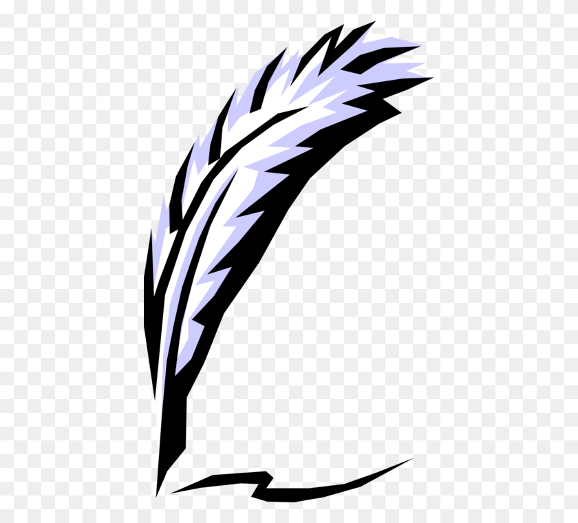 422x700 Quill Pen Feather - Feather Vector PNG