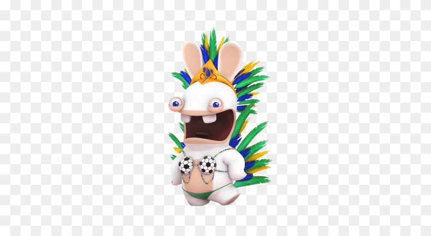 400x400 Rabbid In World Cup Outfit Transparent Png - Rabbid PNG