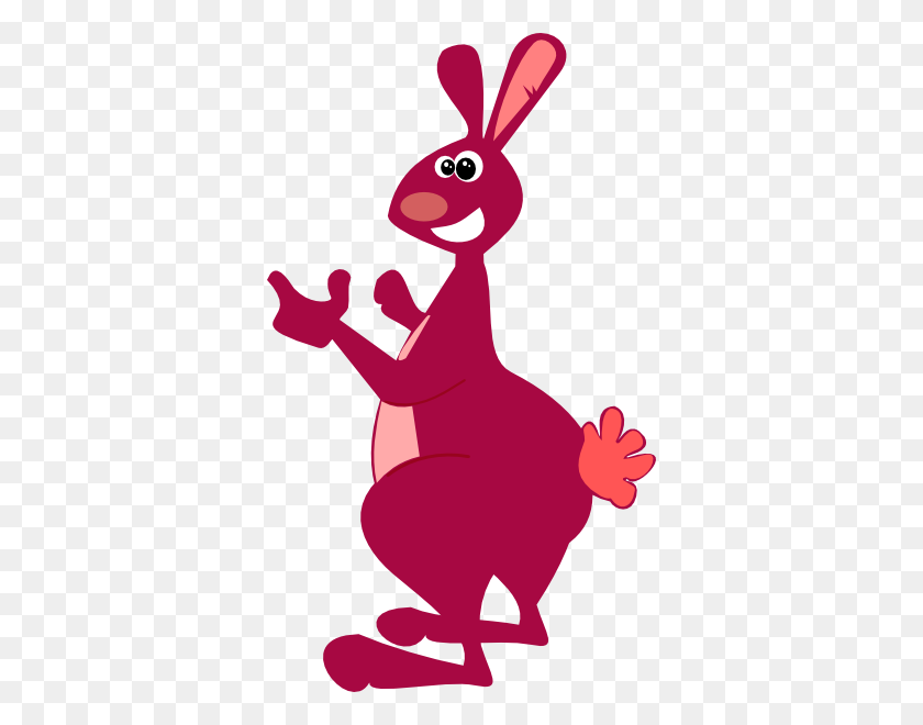 354x600 Rabbit Clip Art - Bunny Hopping Clipart