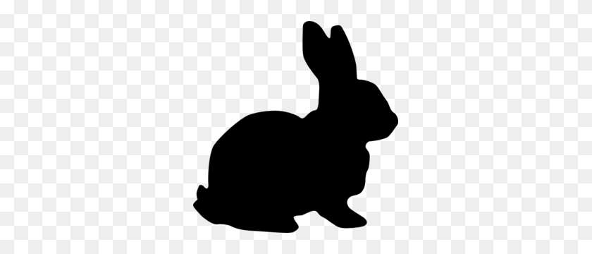 291x300 Черный Кролик Картинки - Домашние Животные Черно-Белый Клипарт