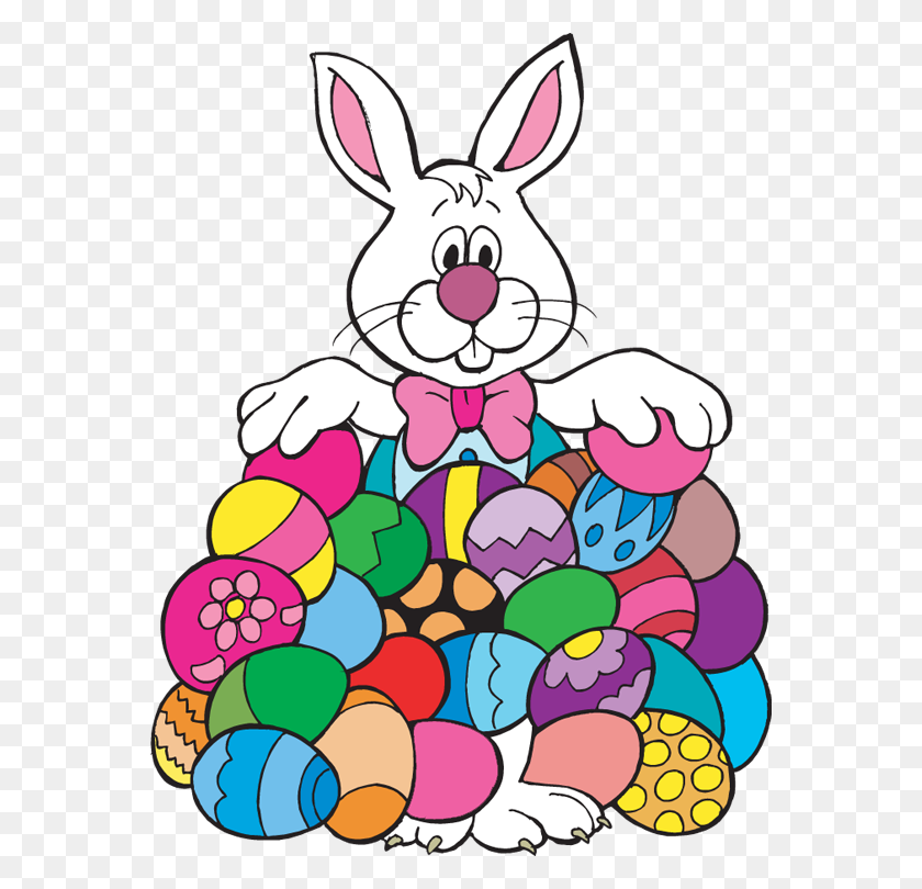 566x750 Rabbit Clipart Easter Rabbit - Easter Egg Basket Clipart