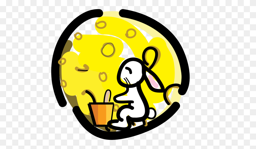 503x431 Rabbit On The Moon - The Moon PNG