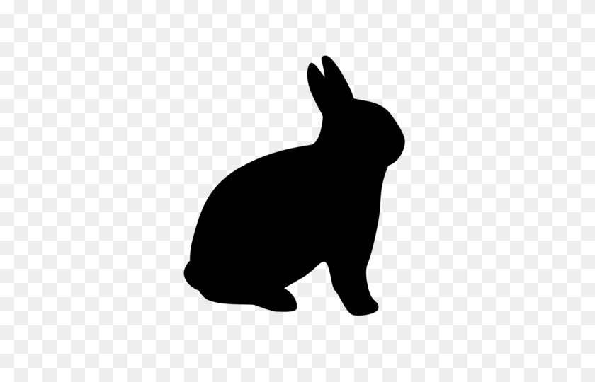 480x480 Rabbit Silhouette - Bunny Silhouette Clip Art