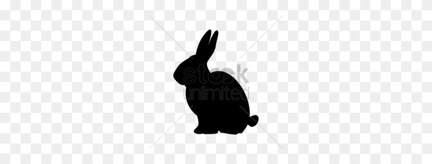 260x260 Rabbit Silhouette Clipart - Bunny Silhouette Clip Art