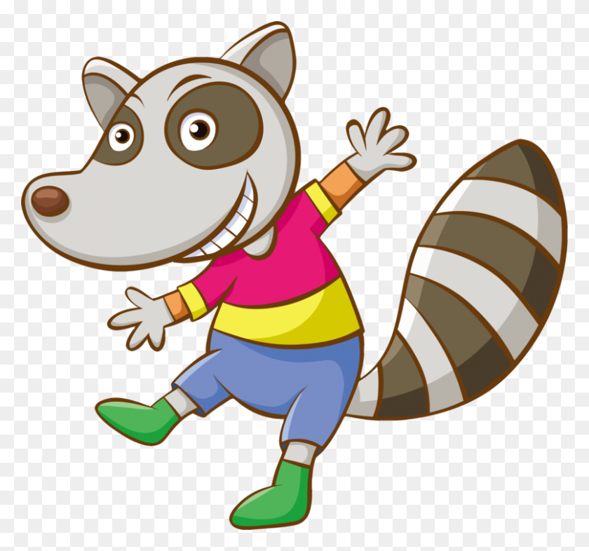 805x750 Raccoon Cartoon Funny Animal Character - Raccoon Face Clipart