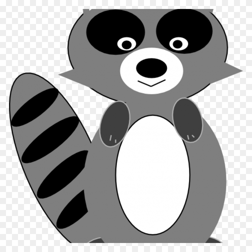 1024x1024 Raccoon Clipart Clip Art At Clker Vector Online Royalty - Pineapple Clipart Black And White
