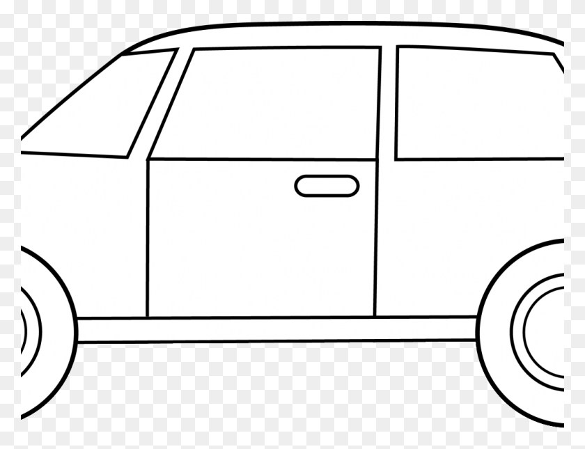 1024x768 Черно-Белый Гоночный Автомобиль - Гоночный Клипарт С Шинами