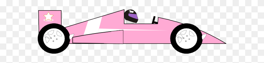 600x143 Розовый Гоночный Автомобиль - Водитель Гоночного Автомобиля Клипарт