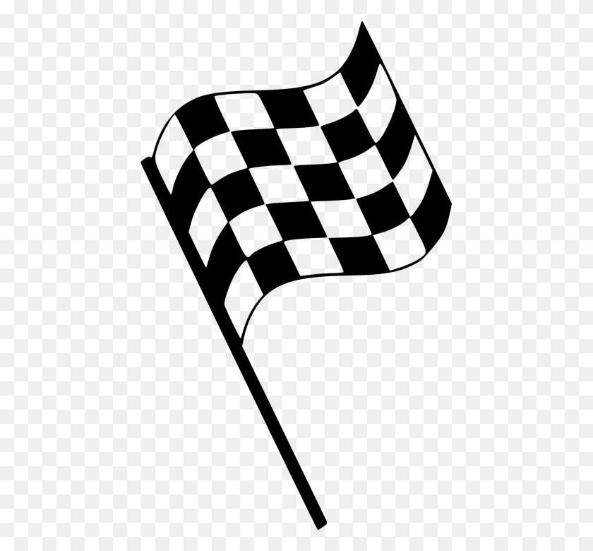 441x720 Racing Flag Clipart - Finish Line PNG
