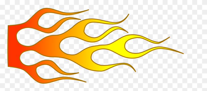900x360 Racing Flame Clip Arts Download - Flame PNG