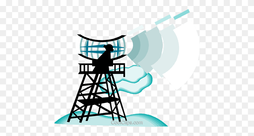 480x391 Клипарт Радиолокационная Башня - Башня Клипарт