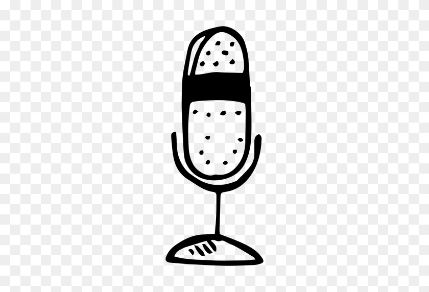 Radio Microphone Doodle Icon - Radio Mic PNG