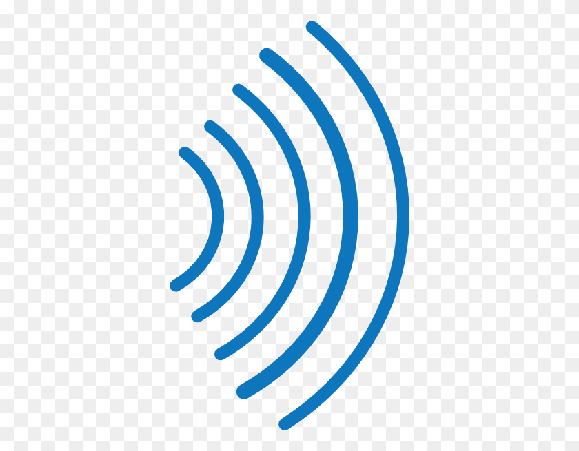 348x595 Radio Waves Blue Clip Art - Radio Waves PNG