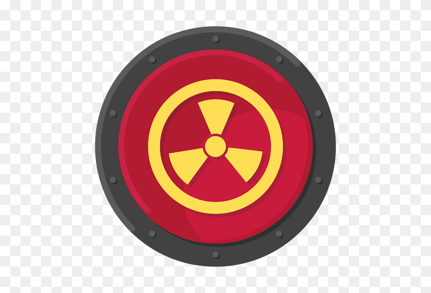 512x512 Radioactive Metal Symbol Color - Radioactive Symbol PNG