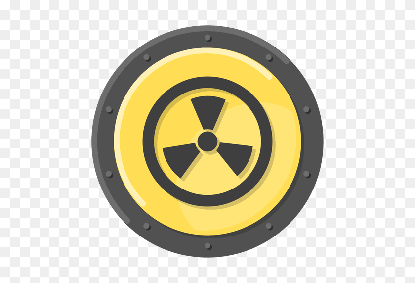 512x512 Radioactive Metal Symbol Yellow - Radioactive Symbol PNG