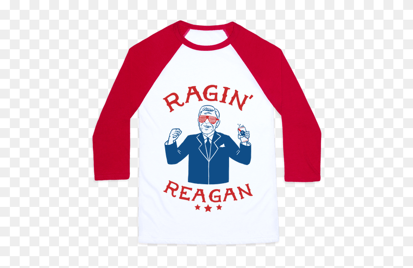 484x484 Ragin' Reagan Baseball Tee Lookhuman - Ronald Reagan PNG