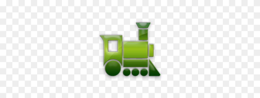 256x256 Железнодорожный Клипарт Зеленый Поезд - Железнодорожный Клипарт