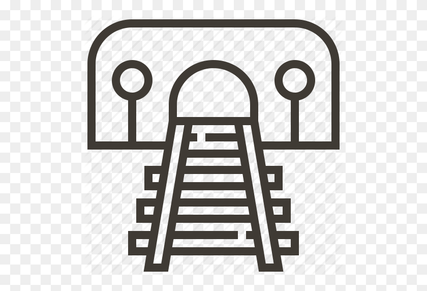 512x512 Railroad, Railway, Train, Tunnel Icon - Railroad Crossing Clipart