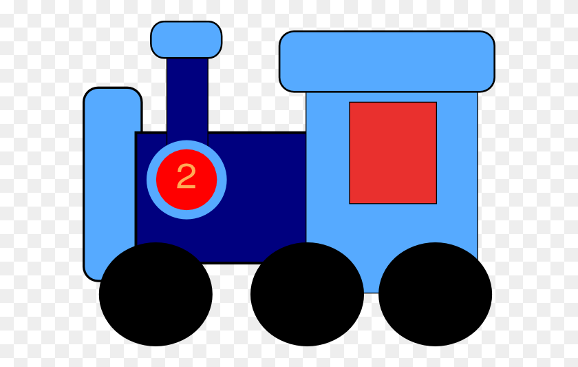 600x473 Railways Clipart Blue Train - Train Clipart Outline