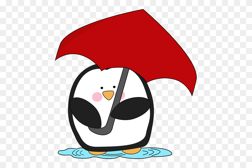 473x500 Rain Clipart Penguin - Raincoat Clipart
