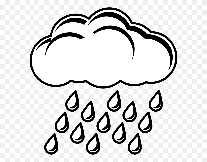 600x595 Rain Clipart Rainfall - Rain Showers Clipart