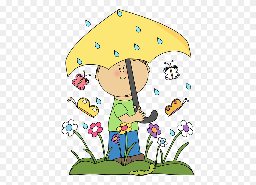 436x550 Rain Clipart Spring Weather - Precipitation Clipart