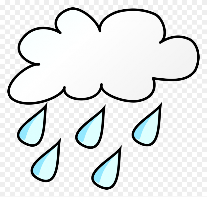 788x750 Rain Cloud Black And White Computer Icons Drawing - Wet Clipart
