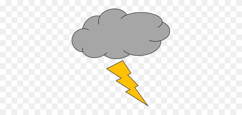 341x340 Rain Cloudburst Lightning Thunderstorm - Storm Cloud Clipart
