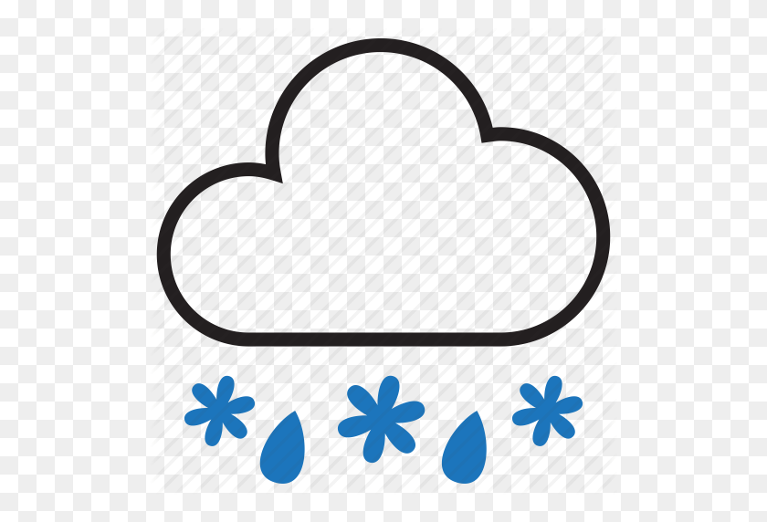 512x512 Rain, Snow, Weather Icon - Snow Cloud Clipart