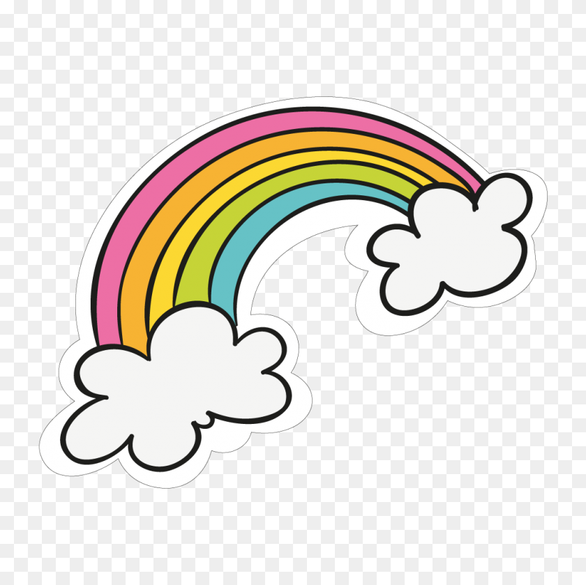 1000x1000 Rainbow - Sticker PNG