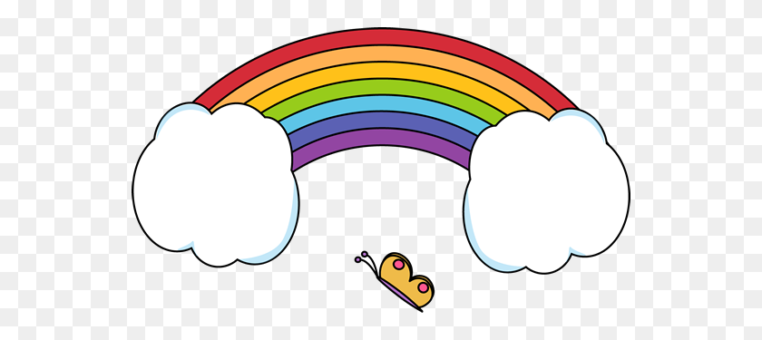 550x315 Rainbow And Cloud Clipart - Poncho Clipart