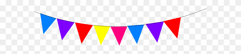 600x131 Rainbow Bunting Clip Art - Pride Flag Clipart