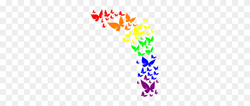 230x297 Rainbow Butterfly Clip Art - Rainbow Clipart PNG