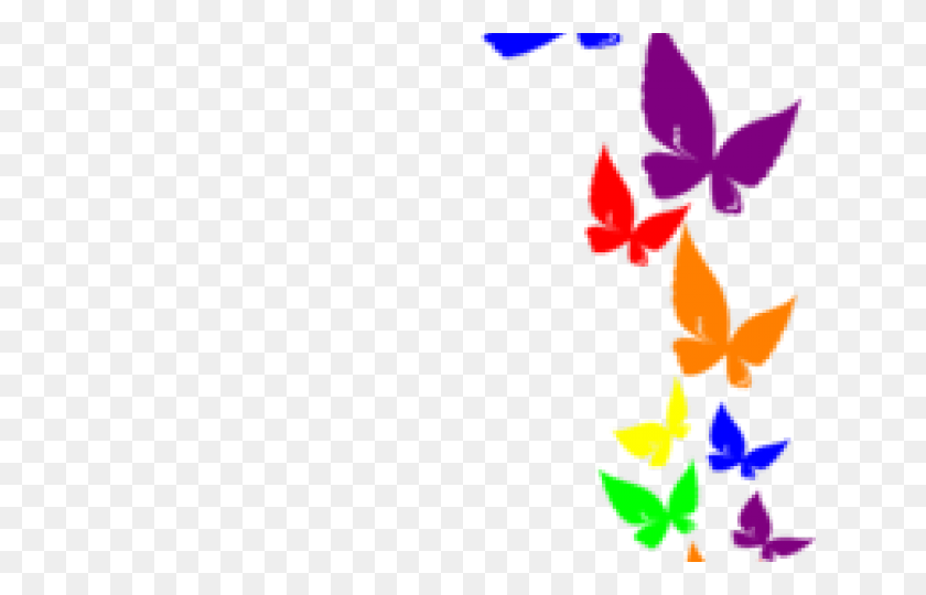 640x480 Rainbow Butterfly Clipart - Butterfly Clipart