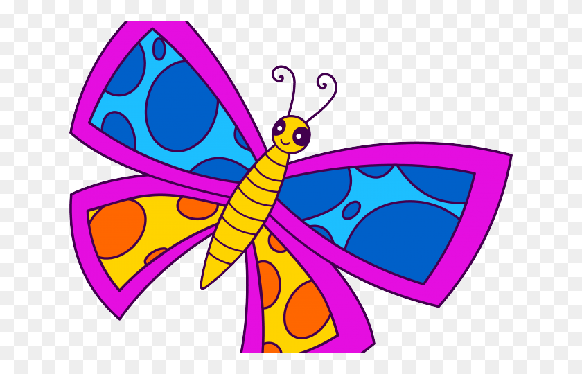 640x480 Rainbow Butterfly Clipart Clip Art - Transparent Butterfly Clipart