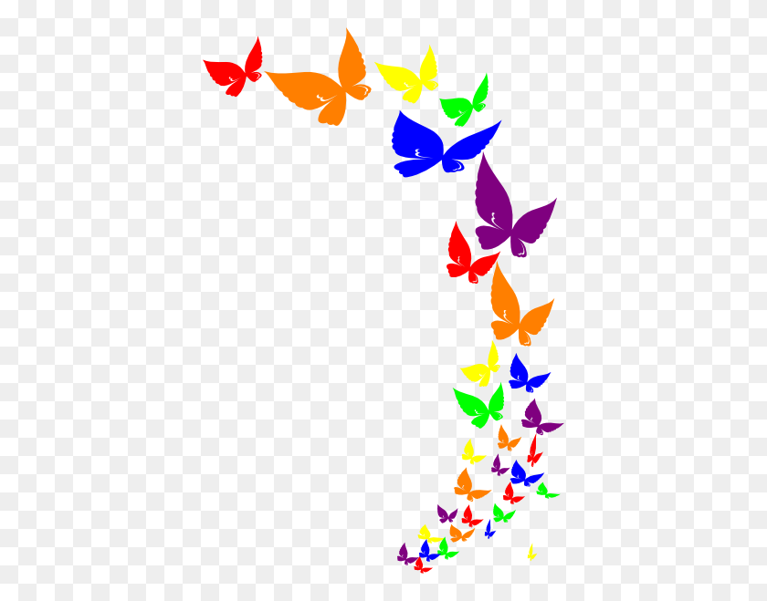 396x599 Rainbow Butterfly Rainbow Butterfly Clip Art Kids Stuff - Rainbow Clipart Image