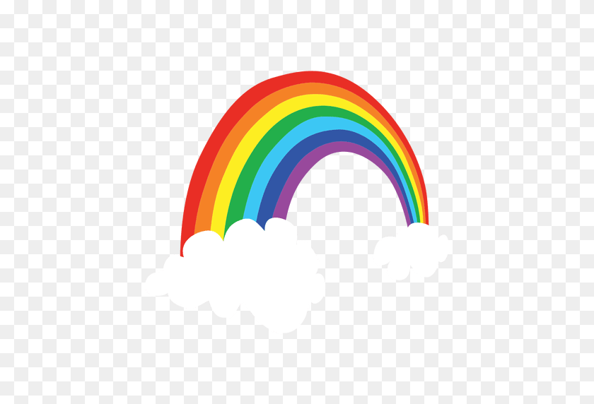 512x512 Rainbow Cartoon Colorful - Rainbow Line PNG