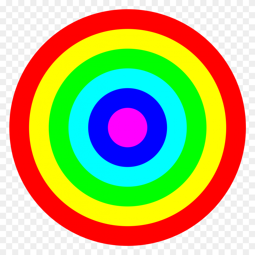2202x2201 Rainbow Circle Target Color Icons Png Free Png - Rainbow Circle PNG