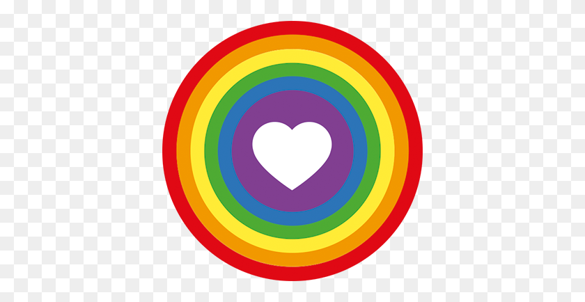 374x374 Rainbow Circle Wall Sticker - Rainbow Circle PNG