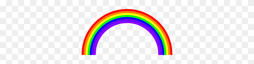 300x153 Rainbow Clip Art Free Vector - Rainbow Clipart Image