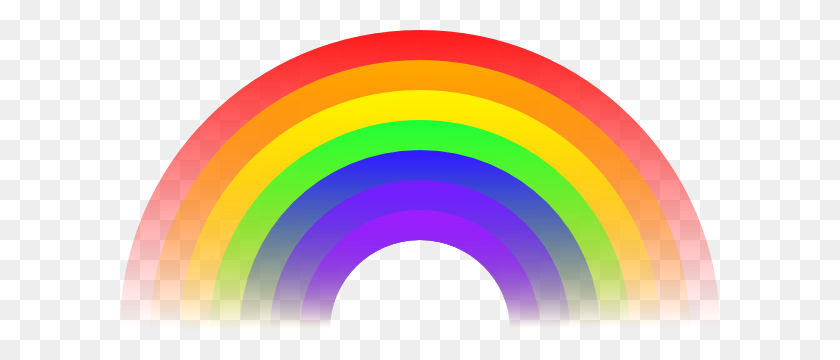 600x300 Rainbow Clip Art In Color - Wizard Of Oz Clipart Free