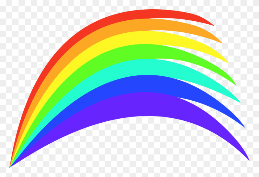 800x527 Clip De Arco Iris En Blanco Y Negro Enorme Descarga Gratuita Para Dentro - Rainbow Clipart Image