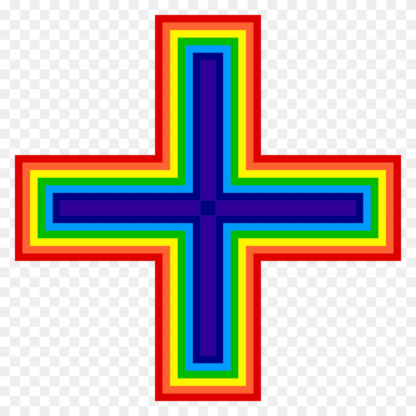 2334x2334 Rainbow Clipart Cross - Chevron Cross Clipart
